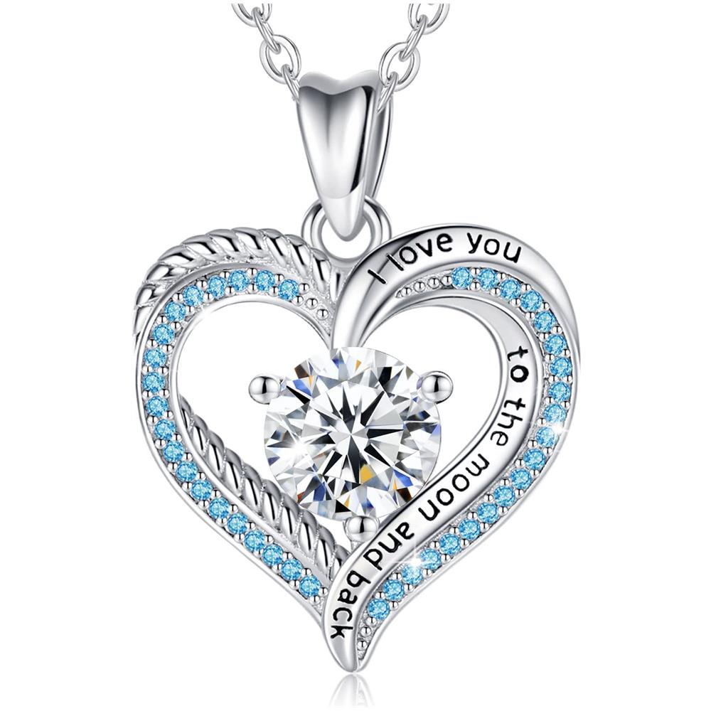 Collana Con Ciondolo Di Diamanti A Forma Di Cuore Silver - Foto 5