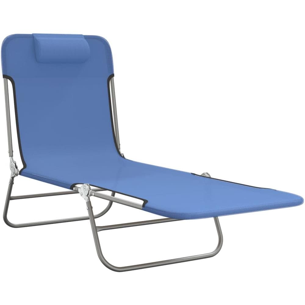 Lettini Prendisole 2 Pz Blu In Textilene E Acciaio - Foto 3