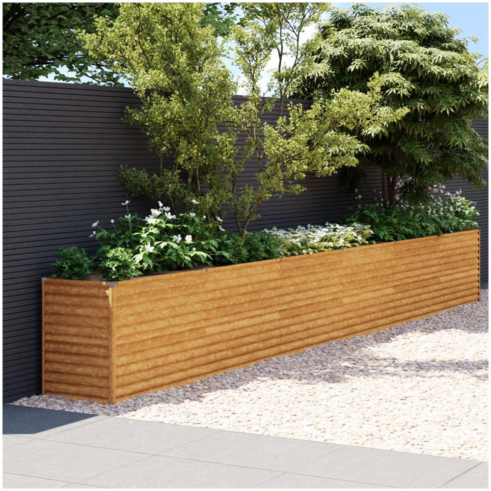 Fioriera Rialzata Da Giardino 578x50x69 Cm In Acciaio Corten - Foto 1