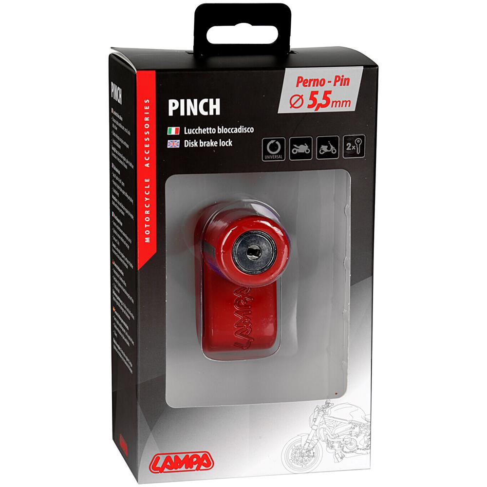 Pinch, Lucchetto Bloccadisco - Perno ? 5,5 Mm - Rosso - Foto 2