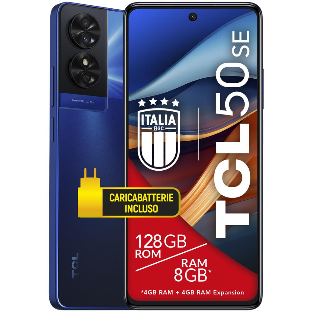 TCL 50 SE 4G 128GB 4GB Ram Display 6.78"LCD IPS Doppia SIM USB tipo-C 5010 mAh Android 14 Midnight Blue - Foto 1