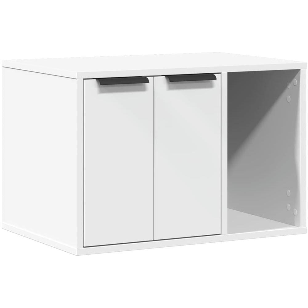 Recinto Lettiera Gatti Bianco 60x40x40 cm in Truciolato - Foto 1