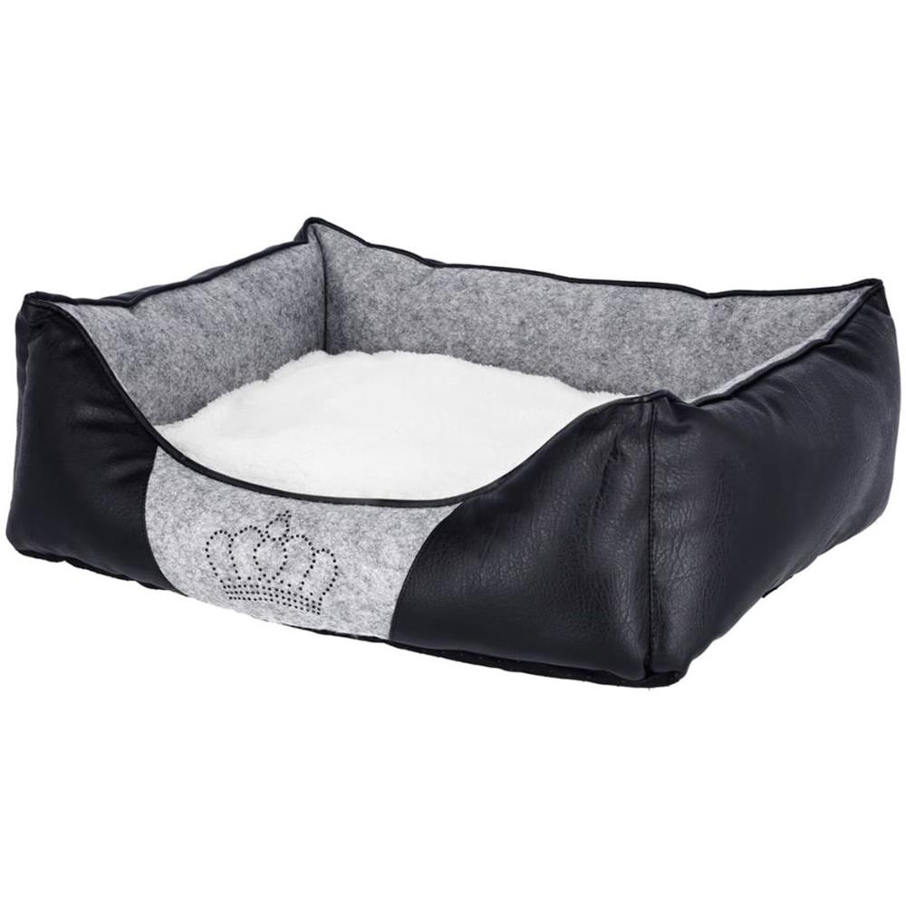 Cuccia Per Cani Chiara 42x32 Cm Grigio E Nero 80360 - Foto 1