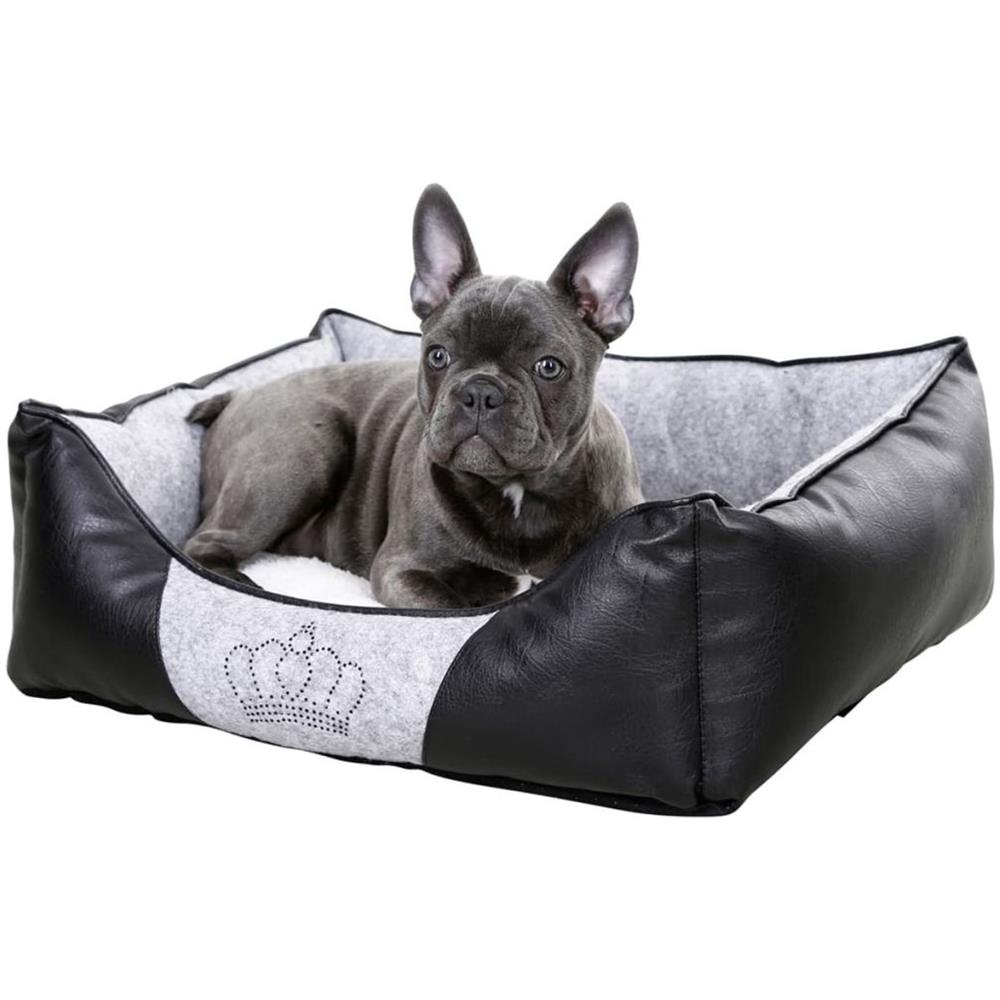 Cuccia Per Cani Chiara 42x32 Cm Grigio E Nero 80360 - Foto 2
