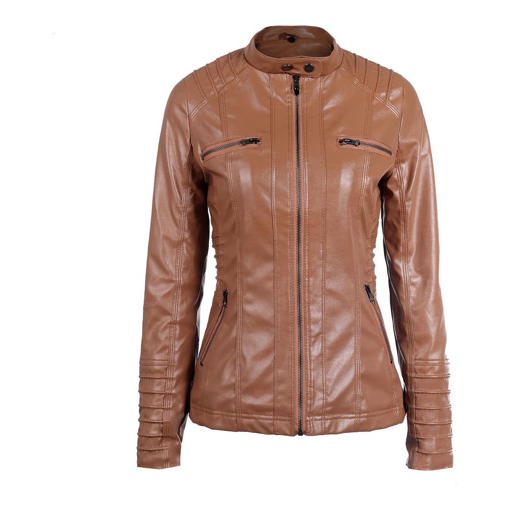 cappotto Da Moto Corto con cappuccio Marrone Xl - Foto 2