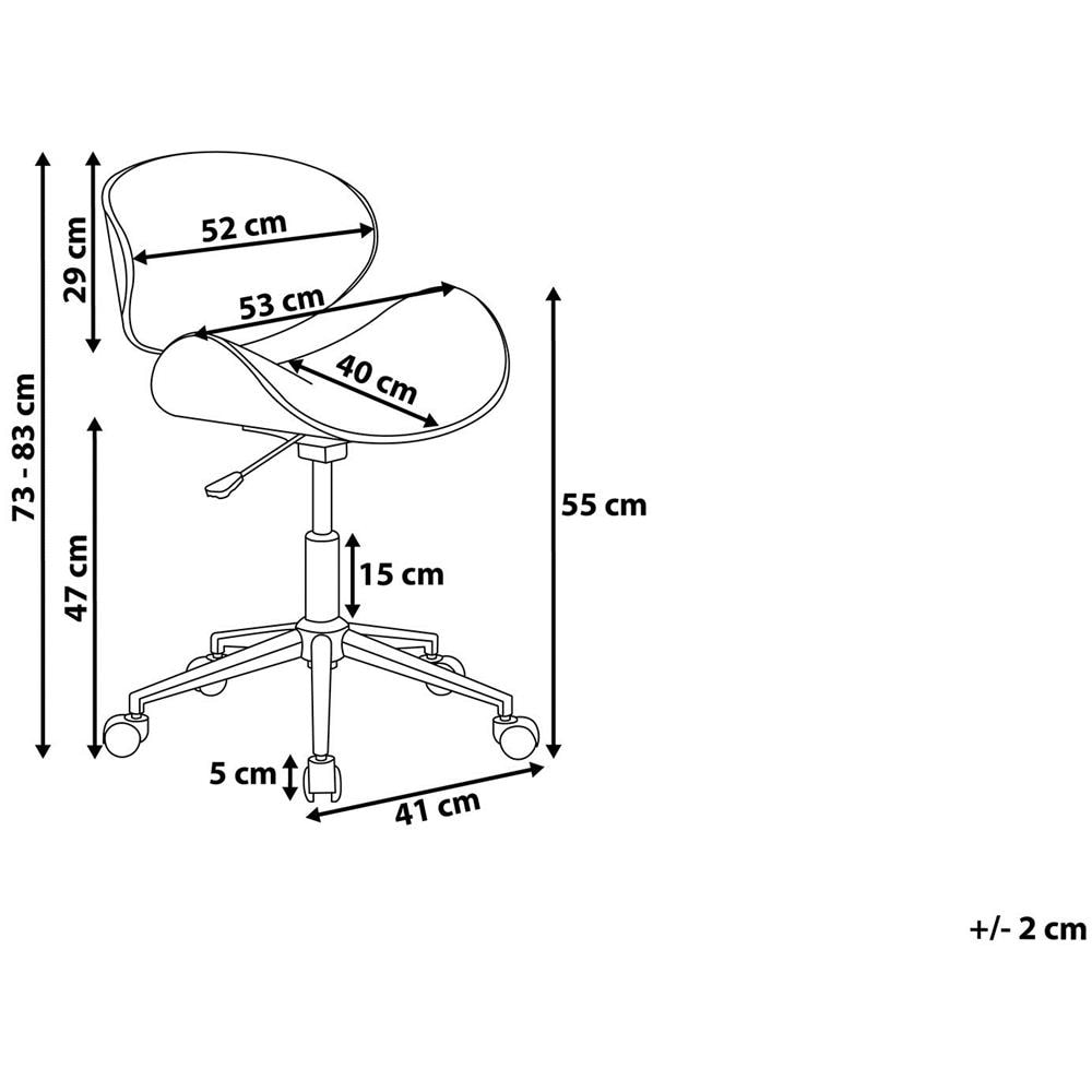 Sedia Da Ufficio In Pelle Bianca Rotterdam - Foto 2