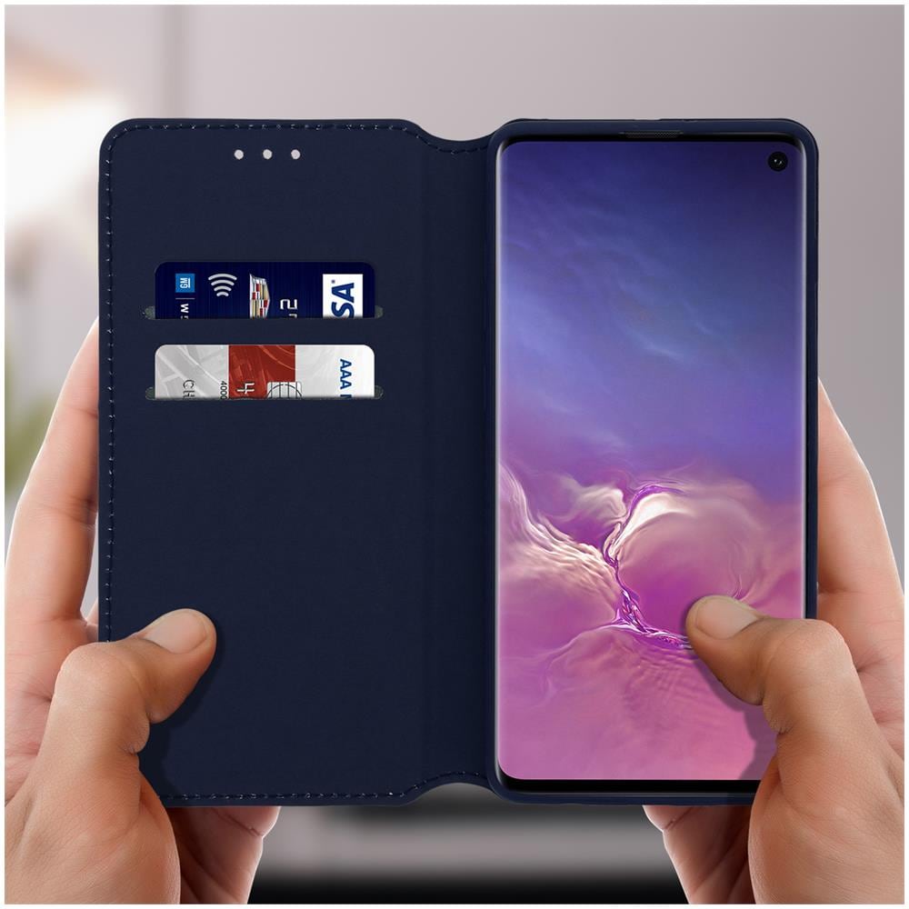 Custodia Samsung Galaxy S10 Portacarte Funzione Supporto Blu - Foto 5