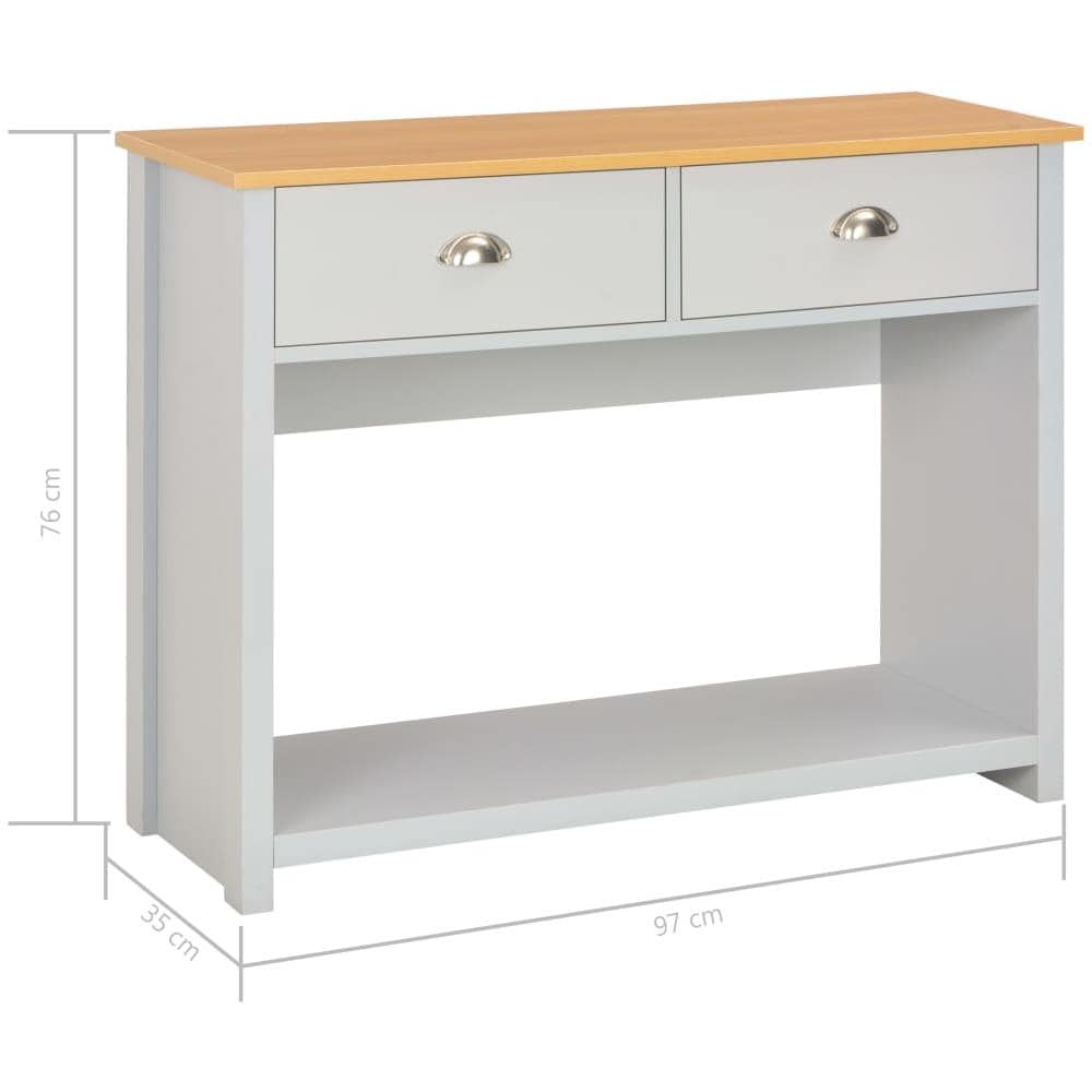 Tavolo Consolle Grigio 97x35x76 cm - Foto 8