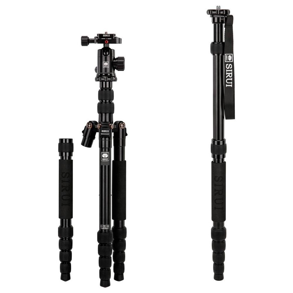 Nt 1005x / e Di 10universal Traveler Treppiedi / monopiede Con Testa E 10 (in Alluminio, Altezza: 148.3cm, Peso: 1.44kg, Capacità Di Carico: 10kg) Con Tasche - Foto 2