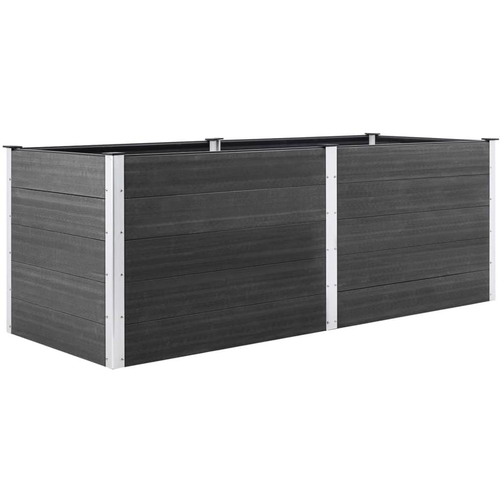 Fioriera Da Giardino 250x50x91 Cm In Wpc Grigia - Foto 2