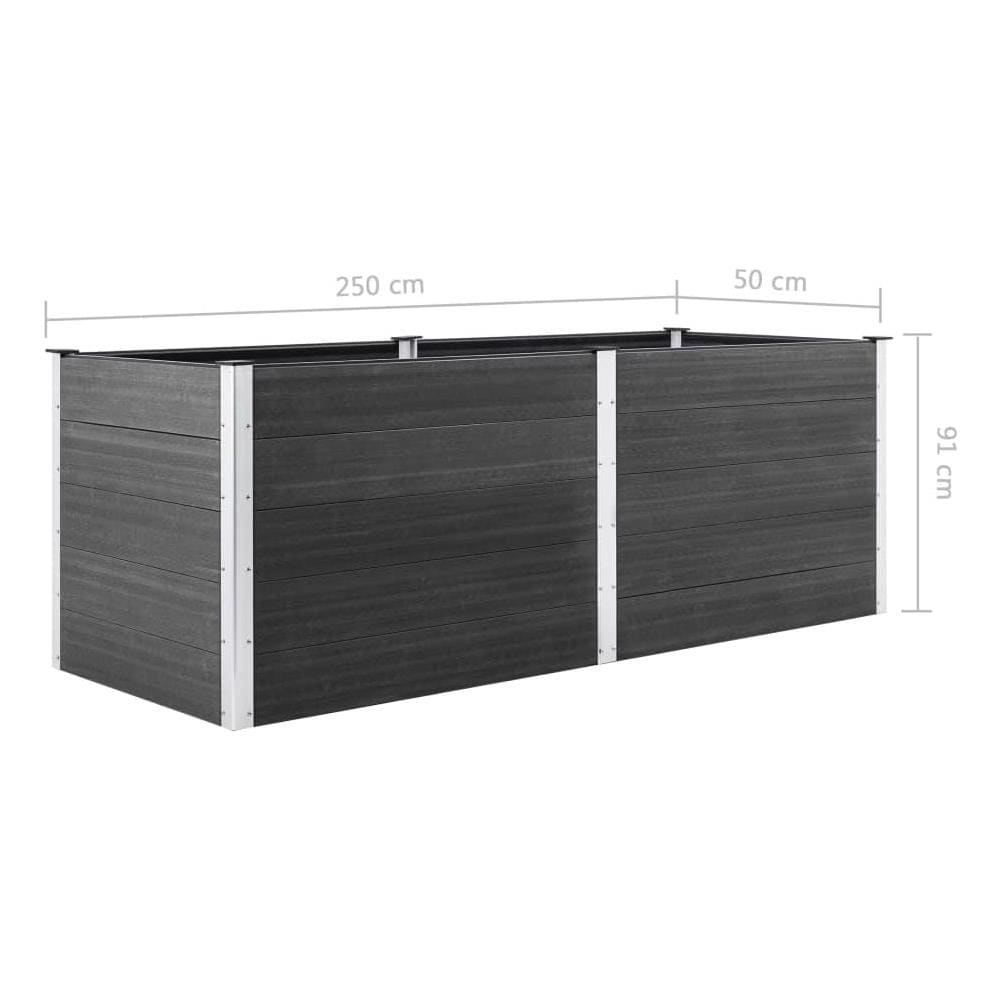 Fioriera Da Giardino 250x50x91 Cm In Wpc Grigia - Foto 11