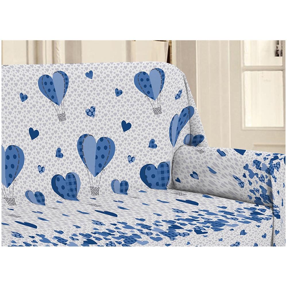 Telo Arredo Linea Pensieri Delicati In Cotone Disegno Mongolfiera Colore Blu Singolo Blu - Foto 2