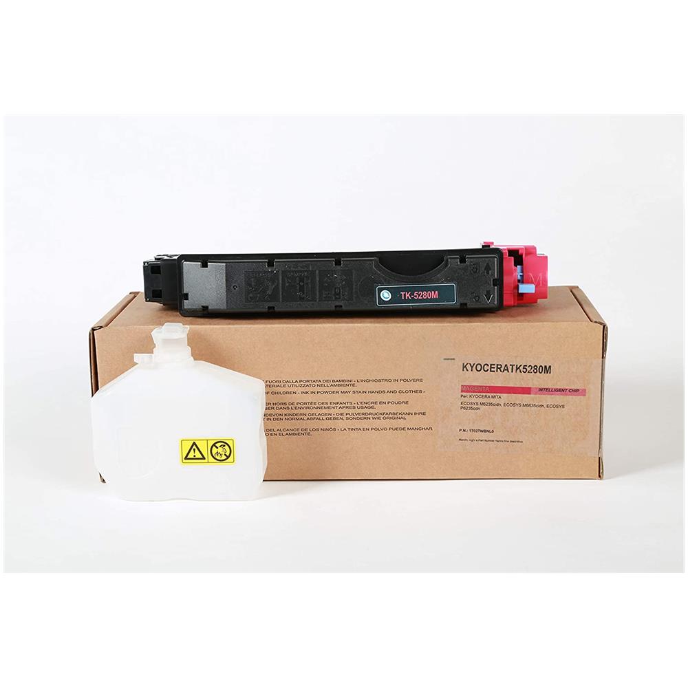 TONER COMPATIBILE -  Kyocera Tk-5280m Magenta 1t02twbnl0 Per Ecosys M6235cidn, Ecosys M6635cidn, Ecosys P6235cdn Fornito Di Intelligent Chip Capacità 11000 Copie Made In Italy - Foto 5