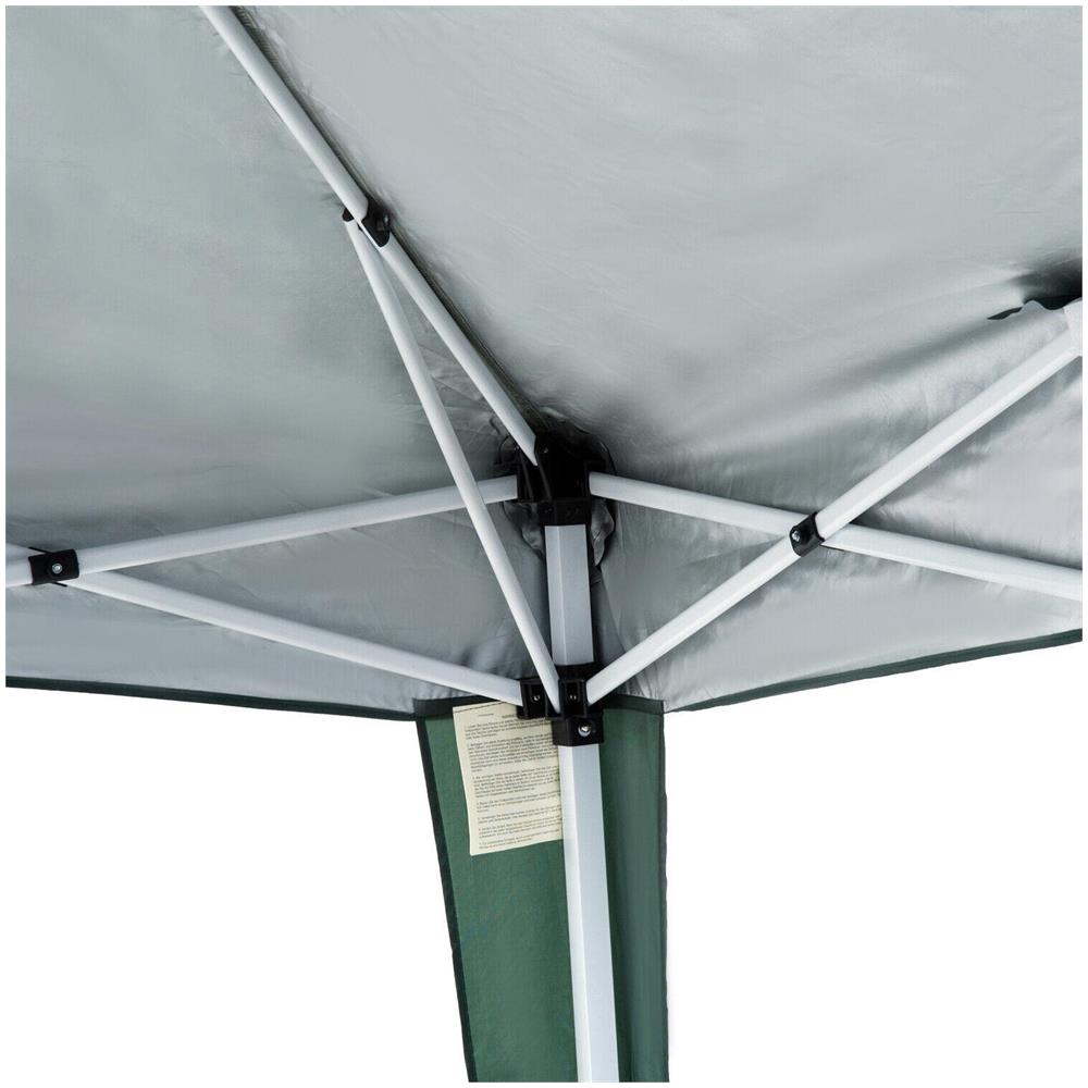Gazebo Pieghevole da Giardino Realizzato in Acciao e Poliestere Dimensioni 2,40 x 2,40 x 2,50 mt Colore Verde - Foto 10