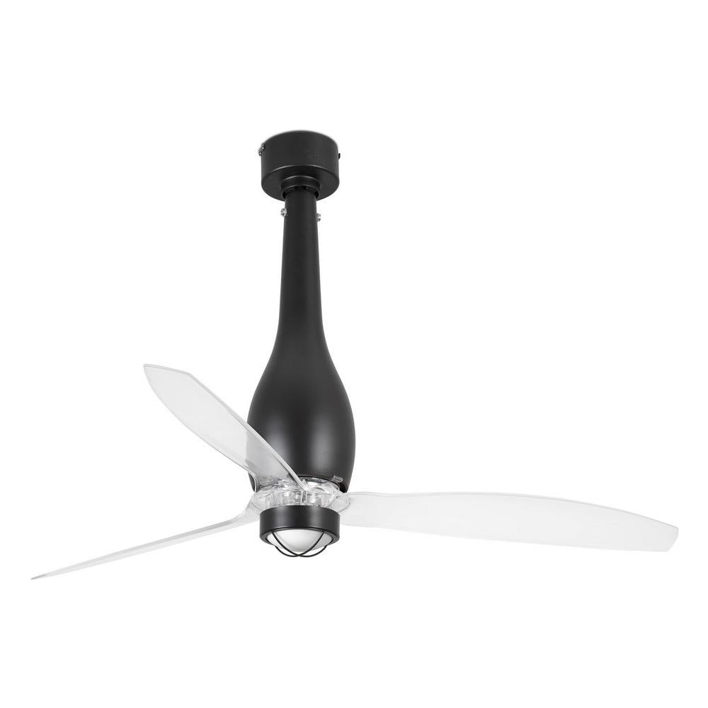 Led Nero Opaco, Ventilatore Da Soffitto Trasparente Con Motore Dc, 3000k - Foto 1