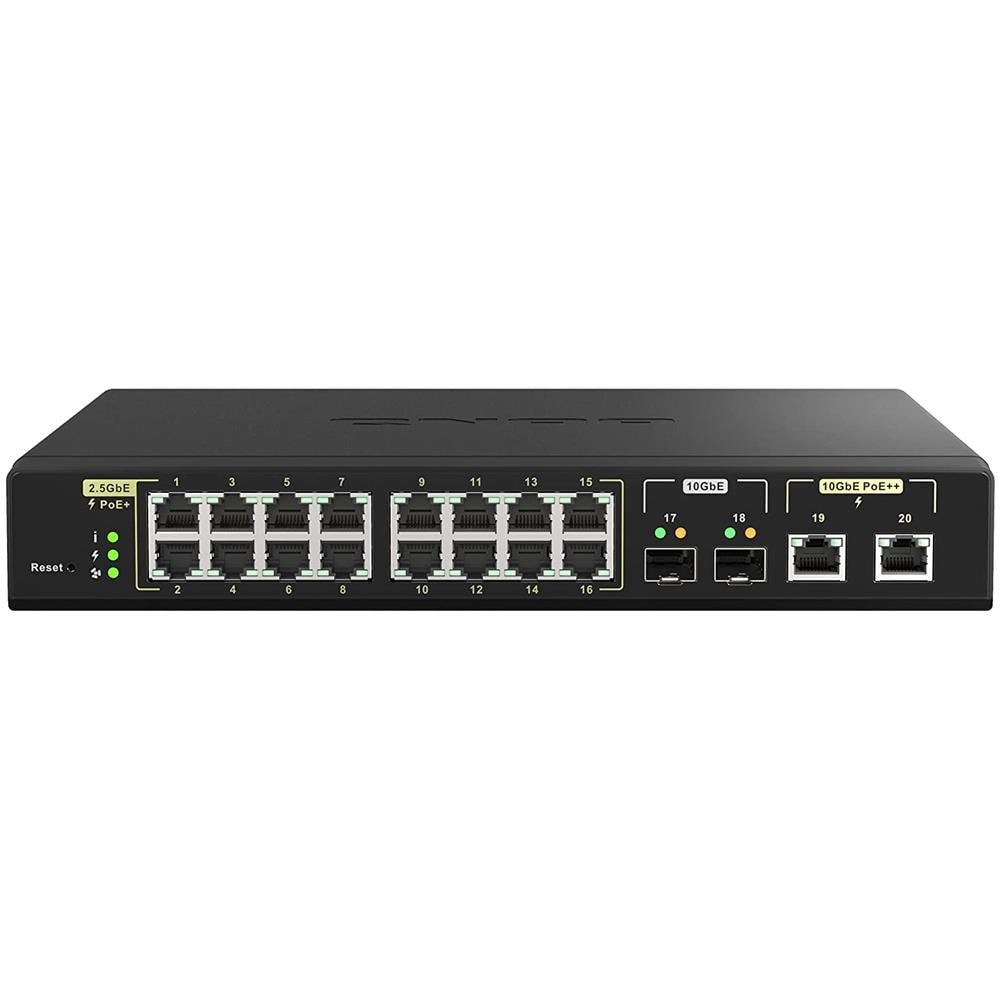 Switch di Rete Managed QSW-M2116P-2T2S con 16 Porte L2 2.5G (PoE) Colore Nero - Foto 1