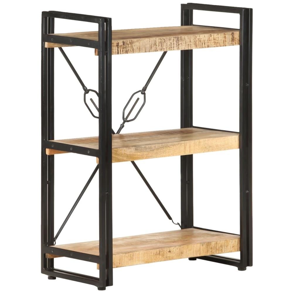 Libreria A 3 Ripiani 60x30x80 Cm In Legno Massello Di Mango - Foto 1