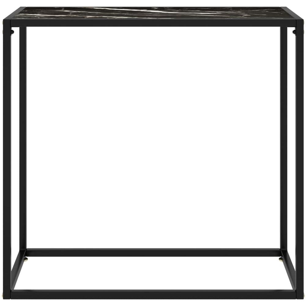 Tavolo Consolle Nero 80x35x75 Cm In Vetro Temperato - Foto 2