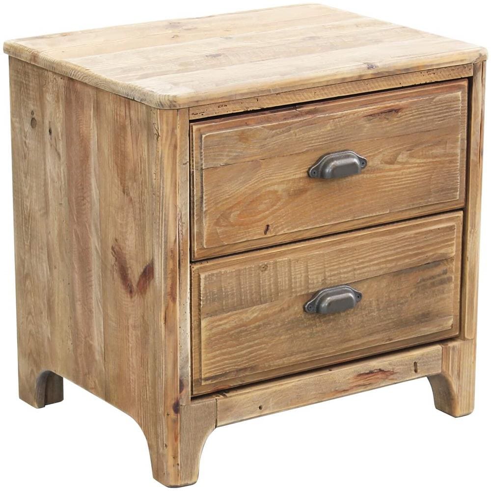 Pez - Comodino Con 2 Cassetti In Legno Di Pino Riciclato - Foto 1