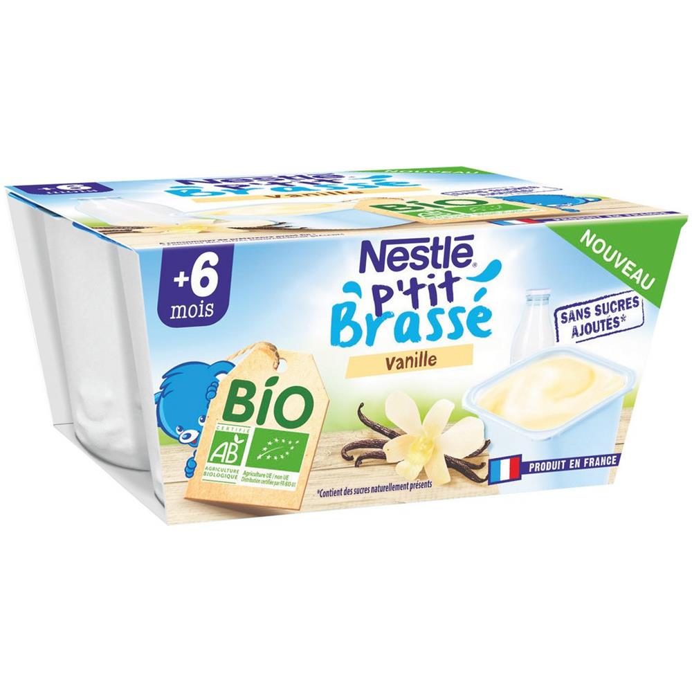 P Tit Brasse Dessert Bébé Dés 6mois, vanille Bio P'tit Brasse - Foto 1