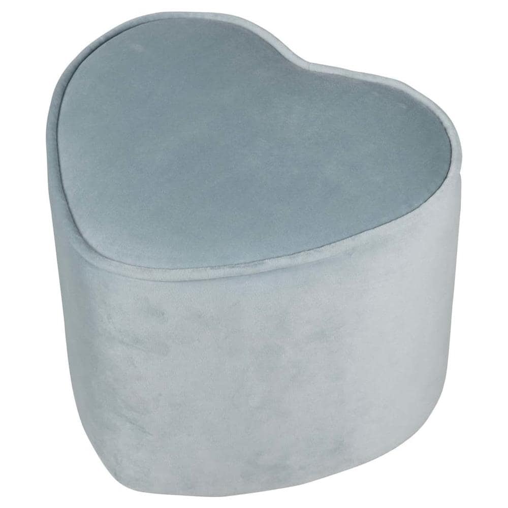 Pouf per Bambini a Forma di Cuore Azzurro Cielo - Foto 1