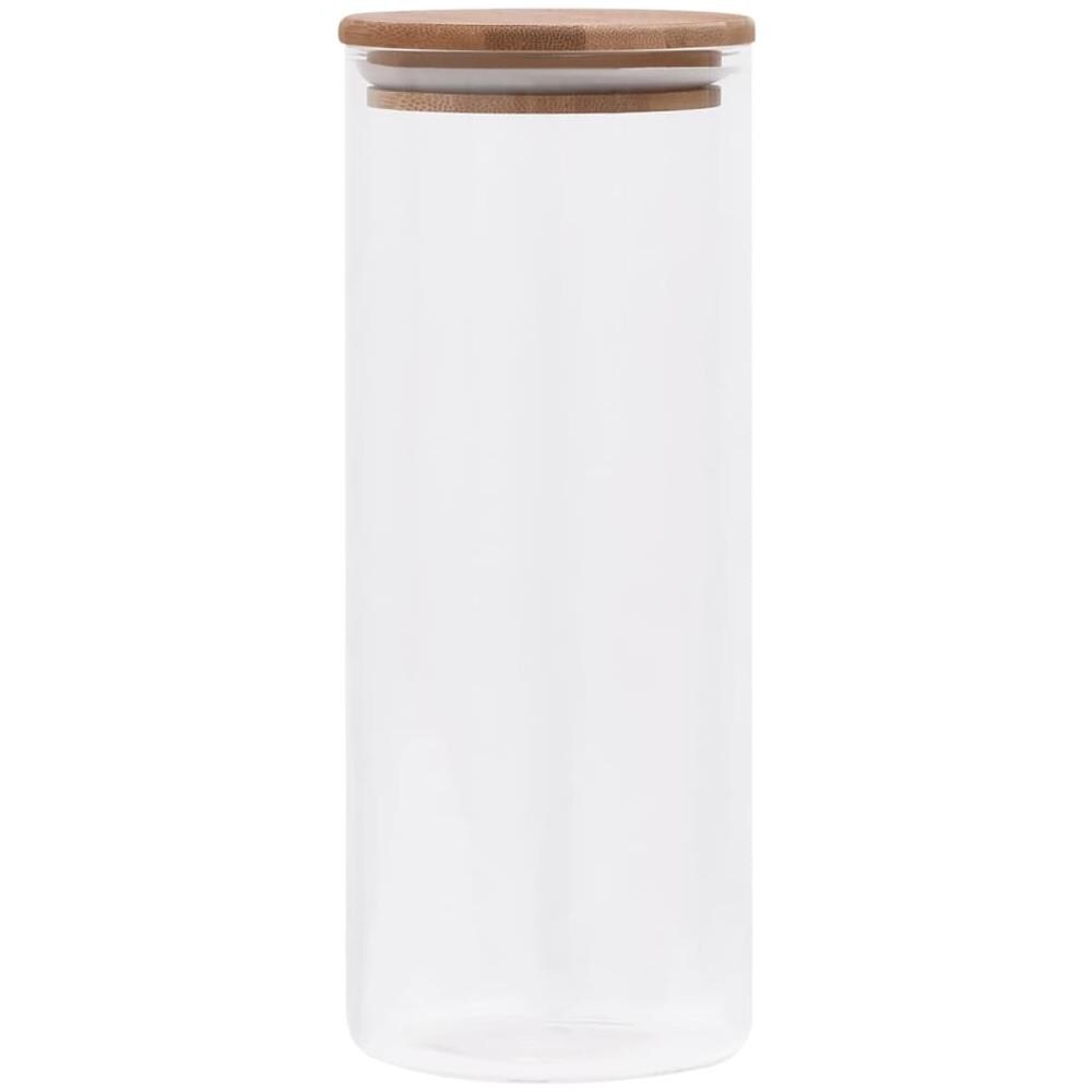 Barattoli di Vetro con Coperchio in Bambù 6 pz 1000 ml - Foto 2