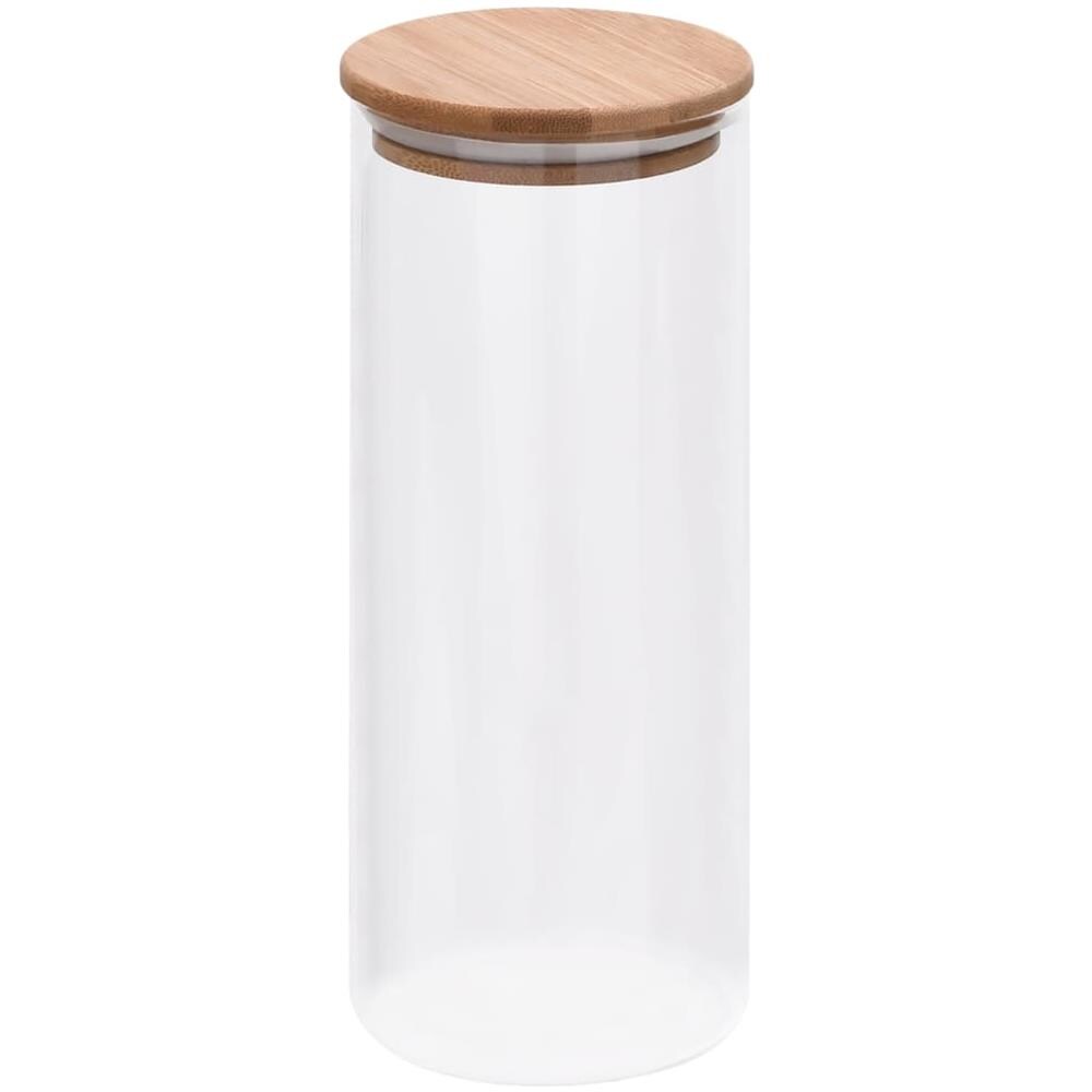 Barattoli di Vetro con Coperchio in Bambù 6 pz 1000 ml - Foto 3