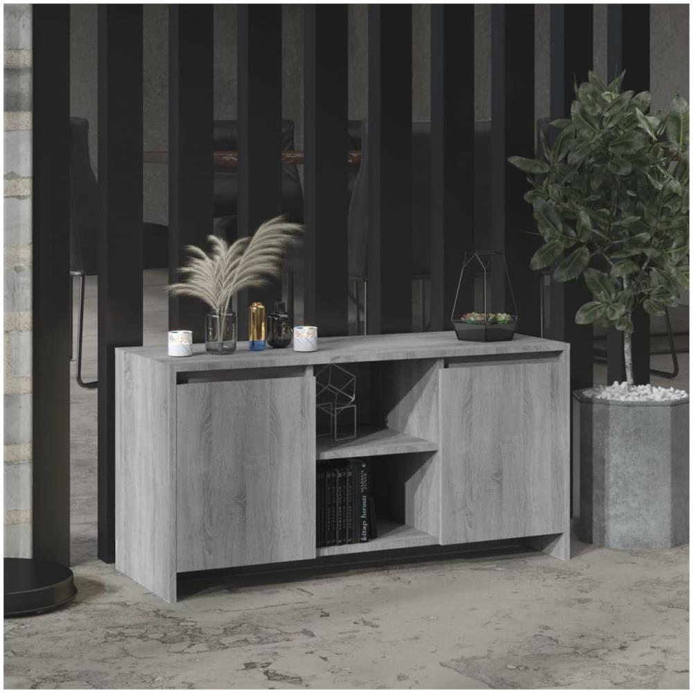 Mobile Porta TV Grigio Sonoma 102x37,5x52,5 cm in Truciolato - Foto 1