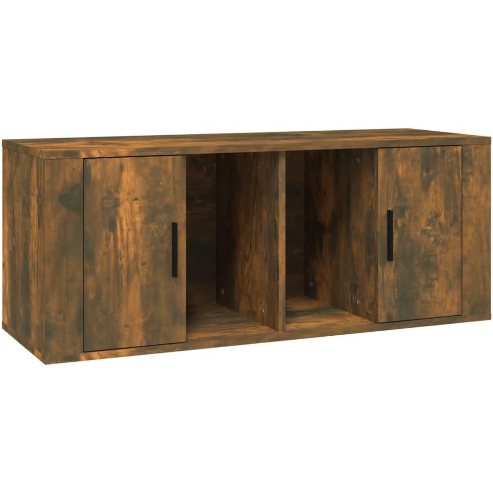 Mobile Tv Rovere Fumo 100x35x40 Cm In Legno Multistrato - Foto 2