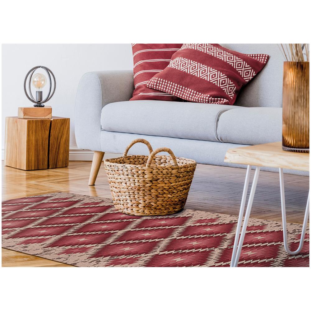 Tappeto Passatoia In Tessuto Jacquard Linea Emozioni Disegno Oasi Rosso 57x180 Rosso - Foto 1