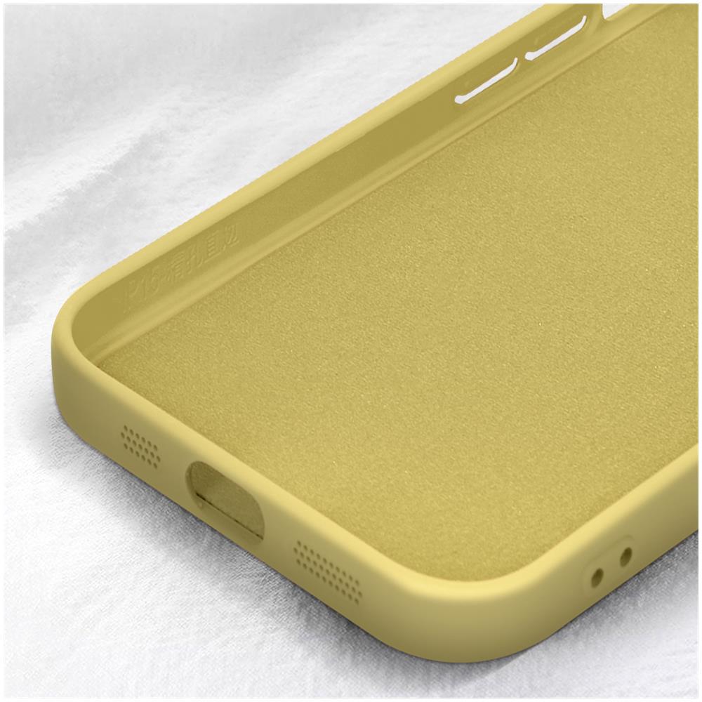 Cover Per Iphone 15 Fotocamera Protetta Soft-touch Serie Sweet Gialla - Foto 5