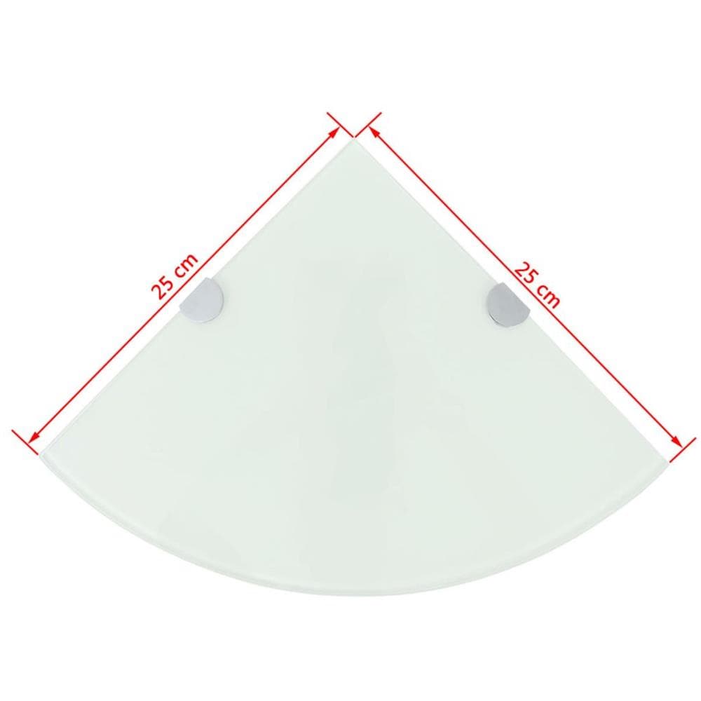 Scaffale Angolare Con Supporto In Cristallo Vetro Chiaro 25x25 Cm - Foto 12