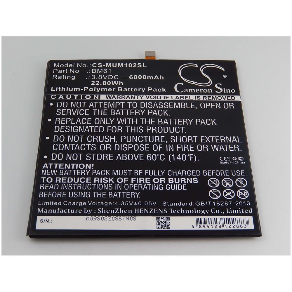 Litio-polimeri Batteria 6000mah (3.8v) Per Netbook Pad Tab Tablet Xiaomi Gd4250, Mipad 2 Sostituisce Bm61. - Foto 1