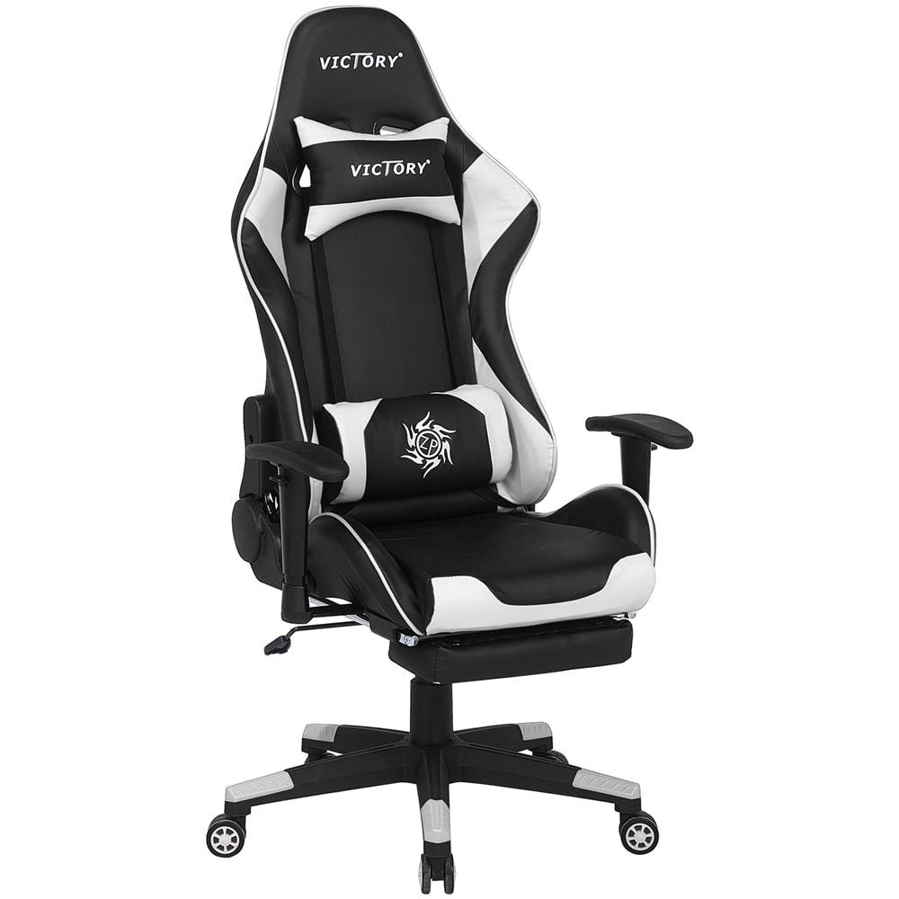 Sedia Da Gaming Regolabile Nero E Bianco Victory - Foto 1