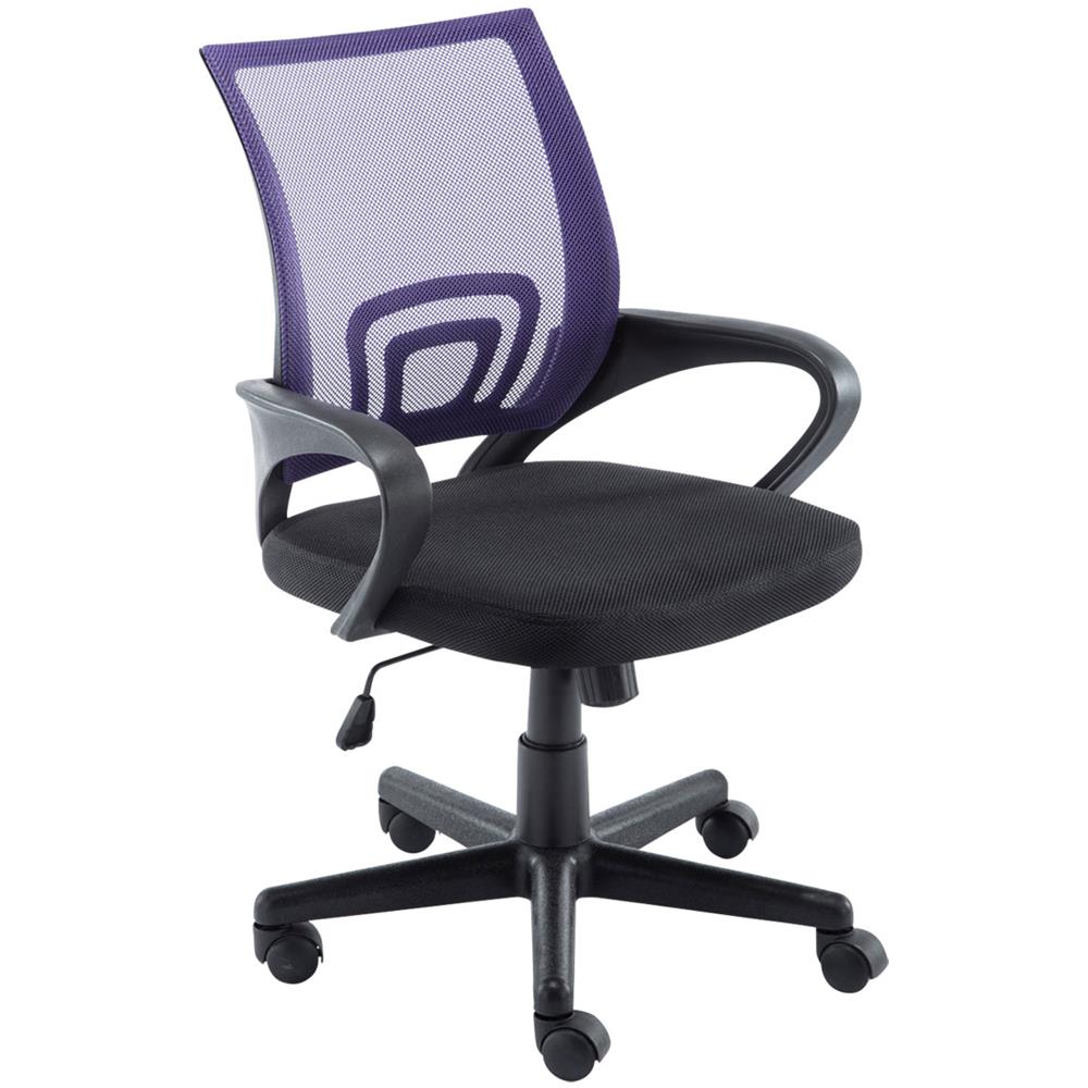 Sedia Ufficio Genius in Rete Traspirante I Sedia Pc Ergonomica Girevole Regolabile I Sedia Studio Imbottita con Braccioli e Ruote I Carico Max 120 kg Viola - Foto 2