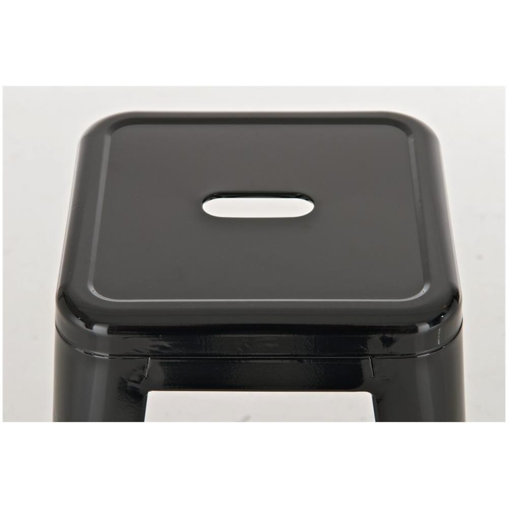 Set 2 Sgabelli Bar Joshua in Metallo I Coppia Sgabelli Industriali Scandinavian Senza Schienale Impilabili I 2 Sgabelli da Bancone H 77 cm Nero - Foto 2