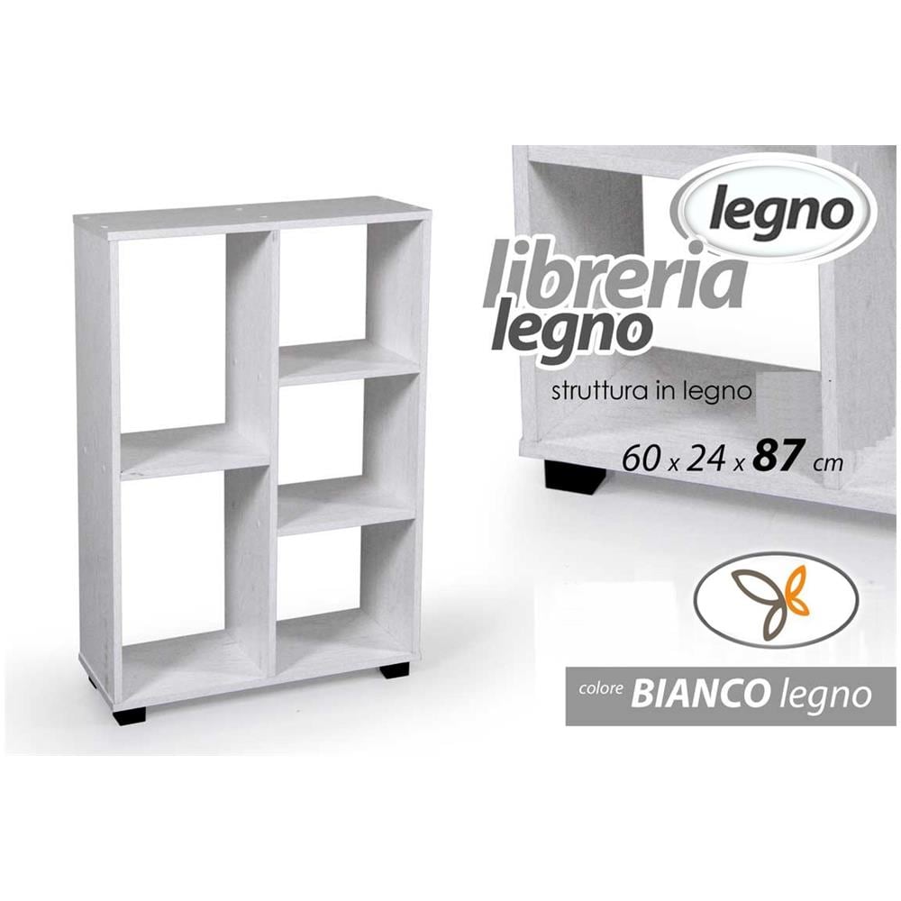 Mobile Scaffale Libreria Arredo Casa O Ufficio Cm 60 X 24 X 87 H - Foto 1