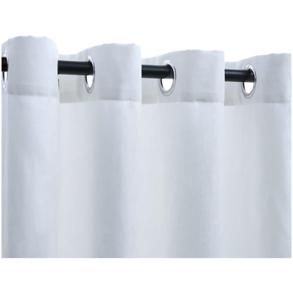 Tende Oscuranti Con Anelli In Metallo 2 Pz Avorio 140x175cm - Foto 4