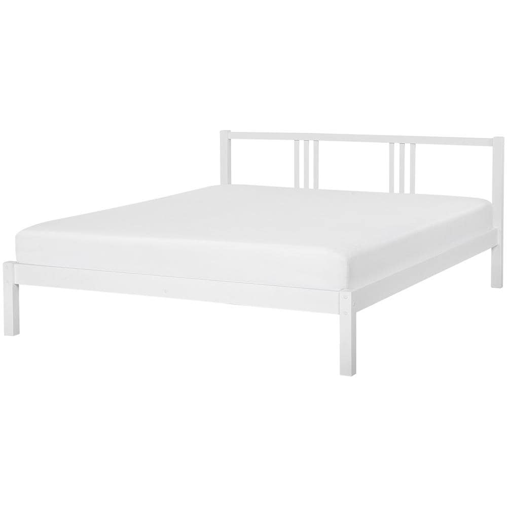 Letto Matrimoniale In Legno Bianco 180x200cm Vannes - Foto 1