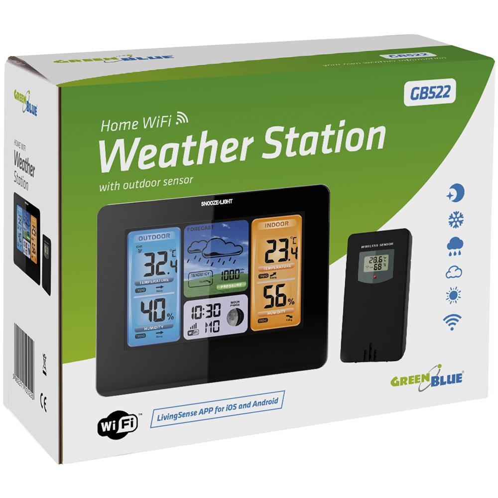 Stazione Meteorologica A Colori Wireless Wifi Gb522greenblue - Foto 3