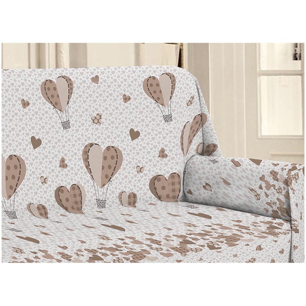 Telo Arredo Linea Pensieri Delicati In Cotone Disegno Mongolfiera Colore Beige Singolo Beige - Foto 2