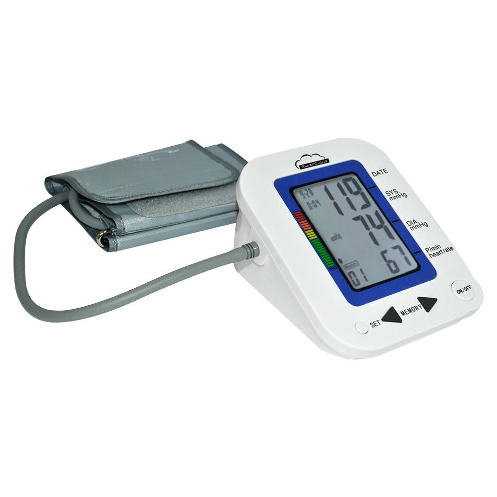 Tensiometro Elettronico Mb23 Con Schermo Lcd, Avviso Vocale, Display Della Frequenza Cardiaca, 22-36 Cm - Foto 5