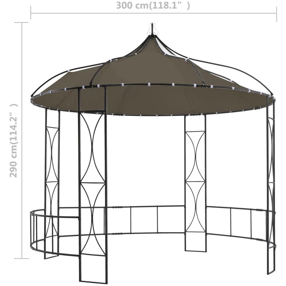 Gazebo 300x290 Cm Grigio Talpa Rotondo - Foto 6