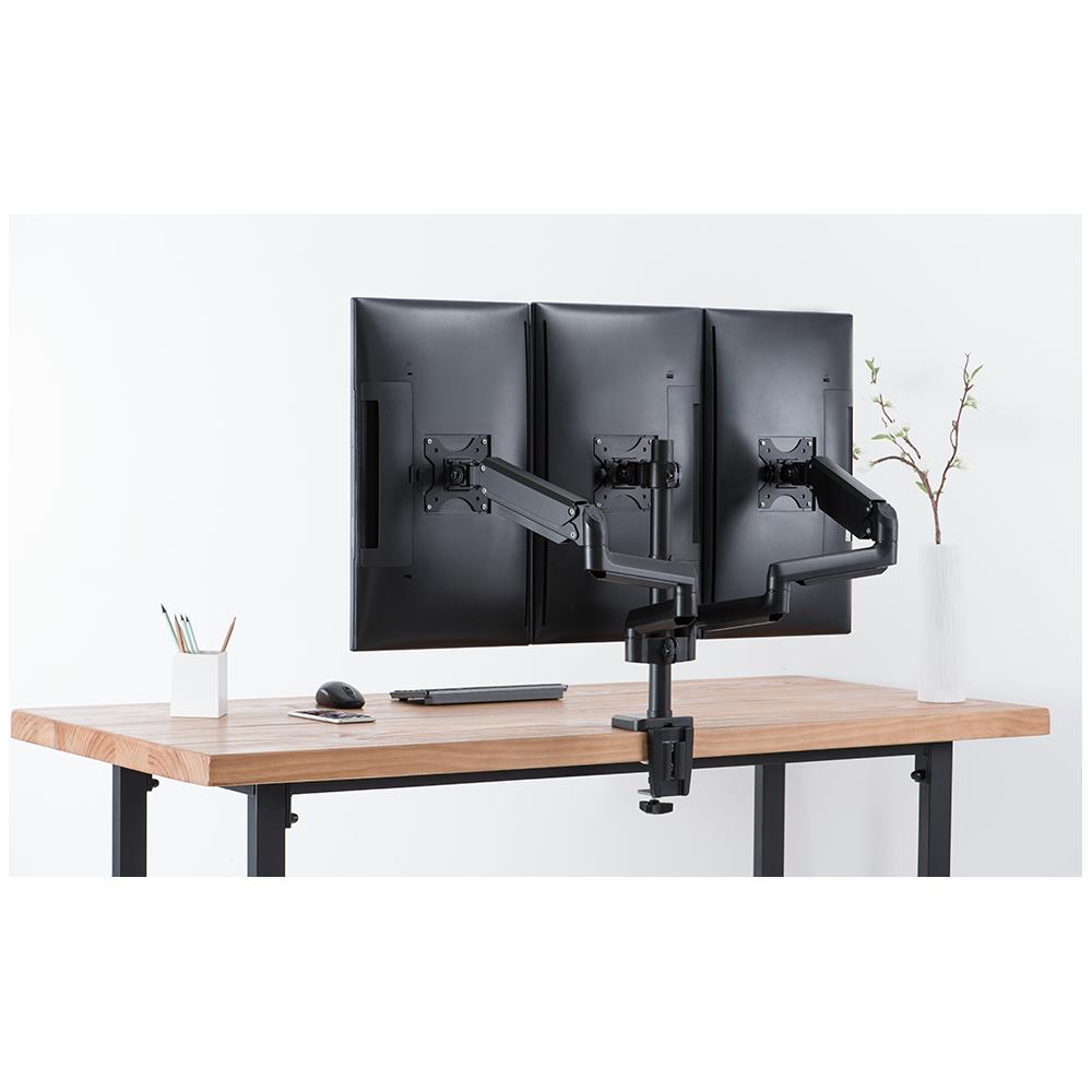 Office, Scrivania Tripla, Molla A Gas, 17""-27"", 1,5-8kg, 75x75-100x100 - Foto 16