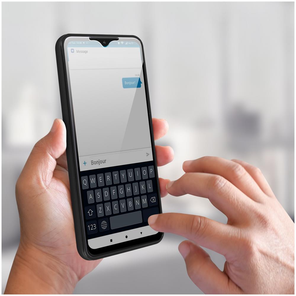 Cover Samsung Galaxy A32 Retro Rigido E Fronte Flessibile - Nera - Foto 5