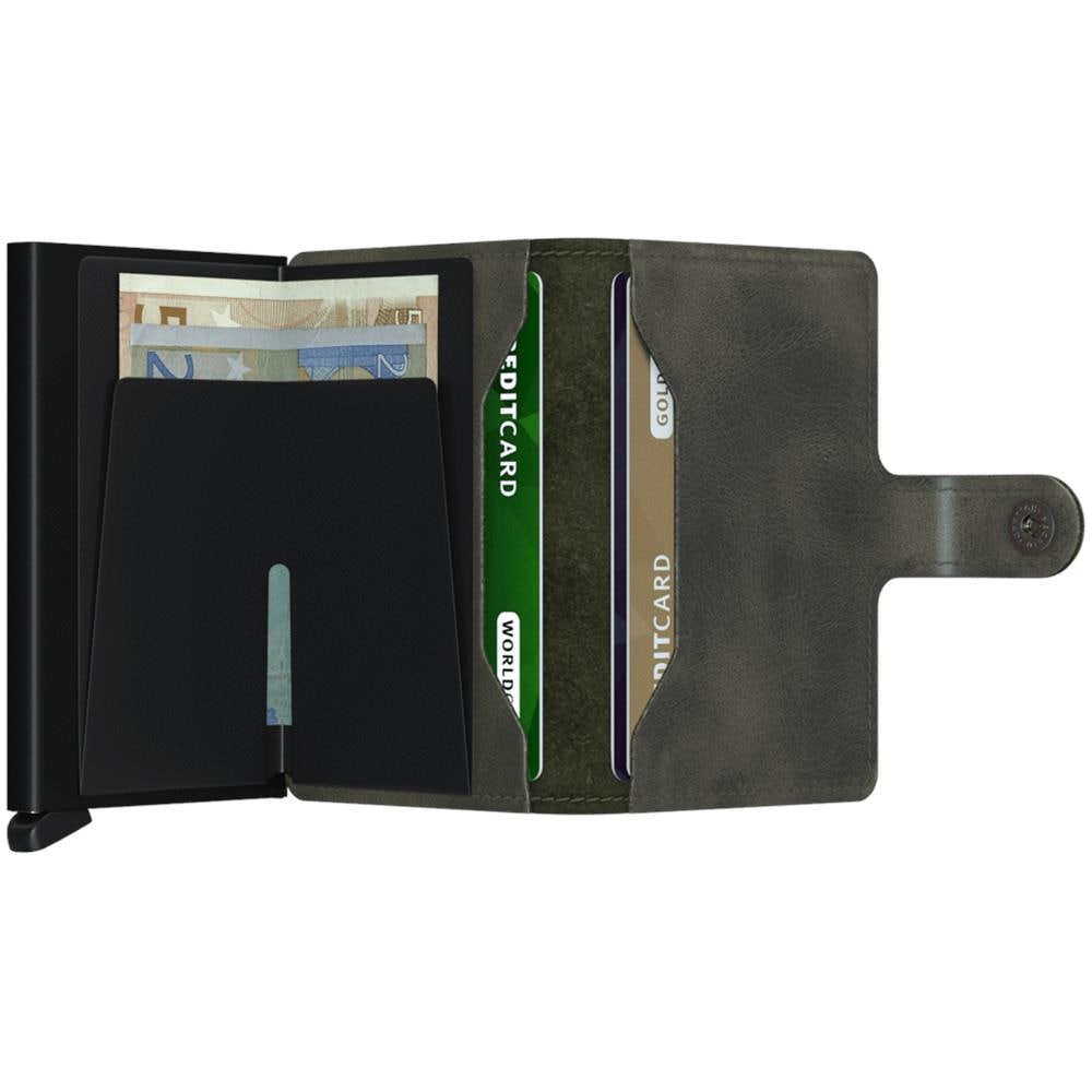 Miniwallet Secrid Vintage Olive Black - Foto 2