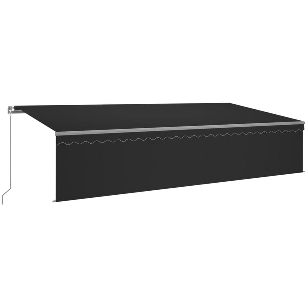 Tenda da Sole Retrattile Manuale con Parasole 6x3m Antracite - Foto 1