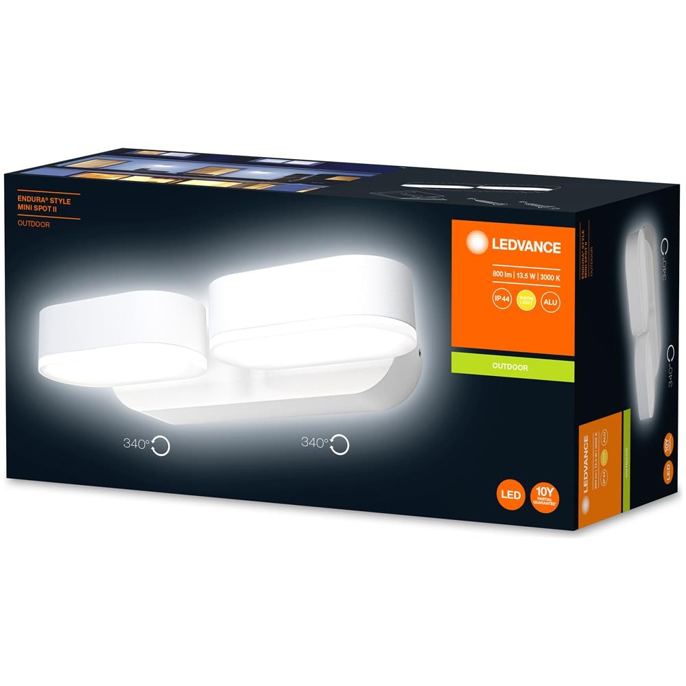 Ledvance Apparecchio Led A Parete E A Soffitto, Lampada Da Esterno, Endura® Style Mini Spot / 13 W, 220…240 V, Bianco Caldo, 3000 K, Materiale: Alluminio, Ip44 - Foto 6