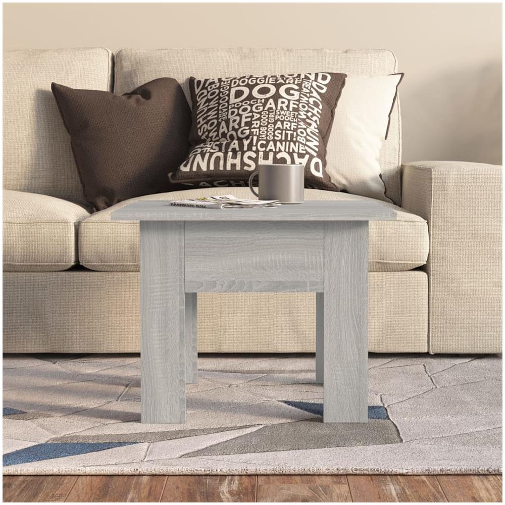 Tavolino da Salotto Grigio Sonoma 55x55x42 cm in Truciolato - Foto 3