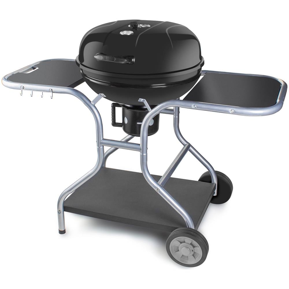 Barbecue a Carbone da Giardino FZG 1014 con Coperchio Termostato Colore Nero - Foto 1